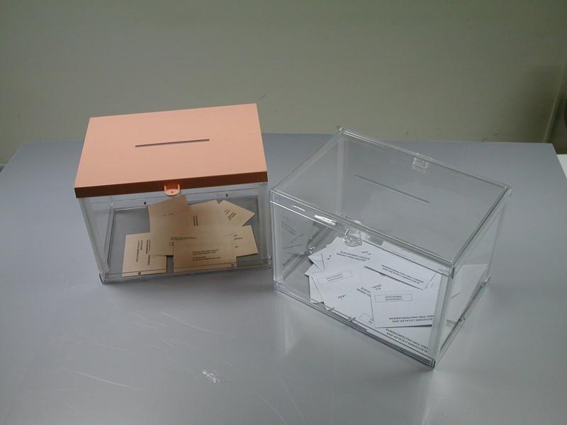 Methacrylate ballot box.